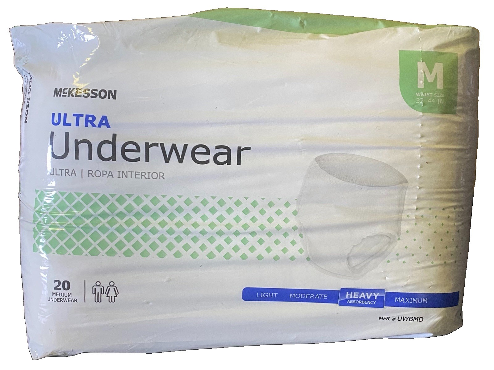 McKesson Adult Disposable Pull On Up Underwear Diapers M Heavy Absorbency 20 Ct