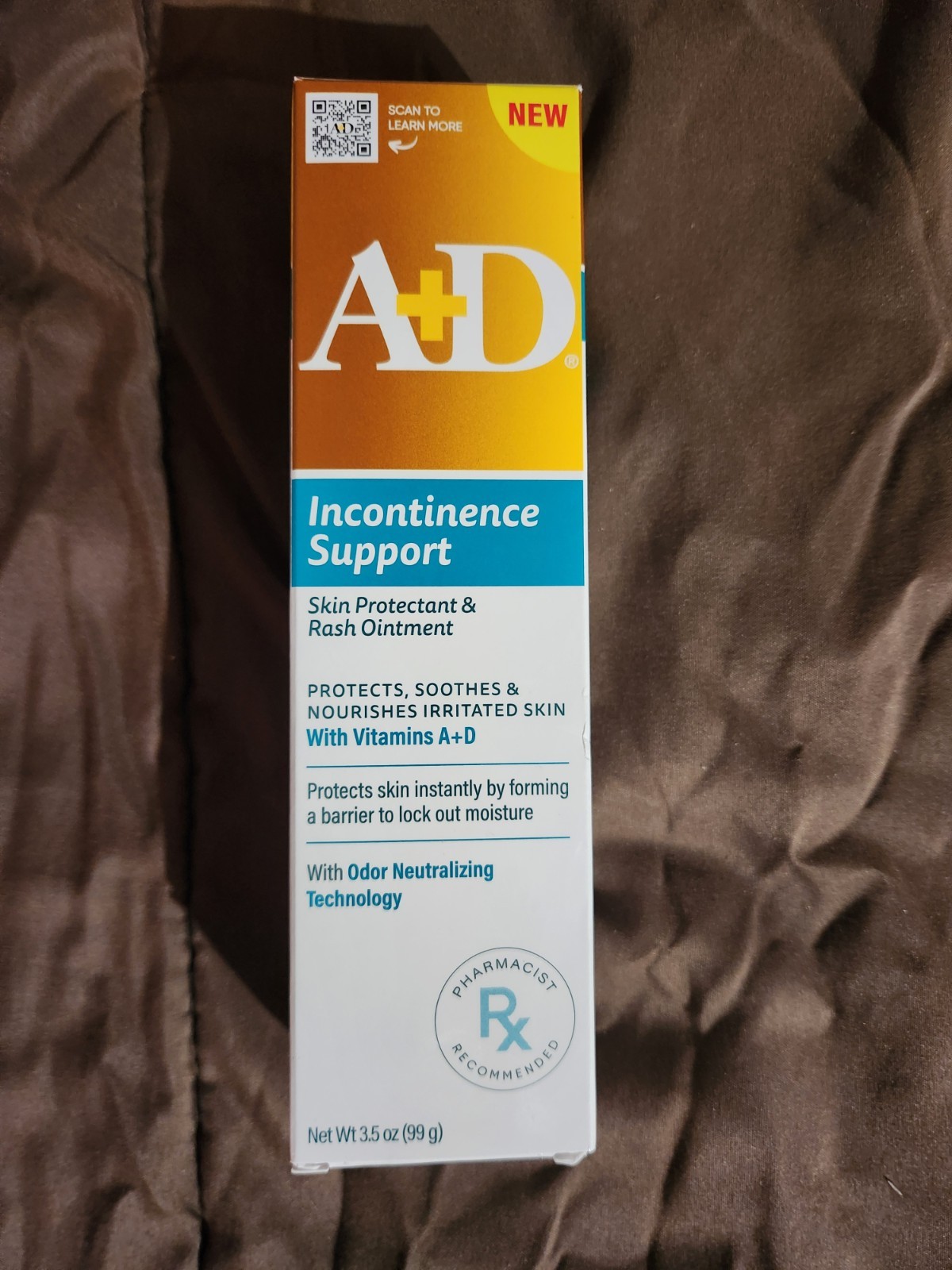 A+D Incontinence Support Skin Protectant & Rash Ointment 3.5 oz Odor Neutralizi…