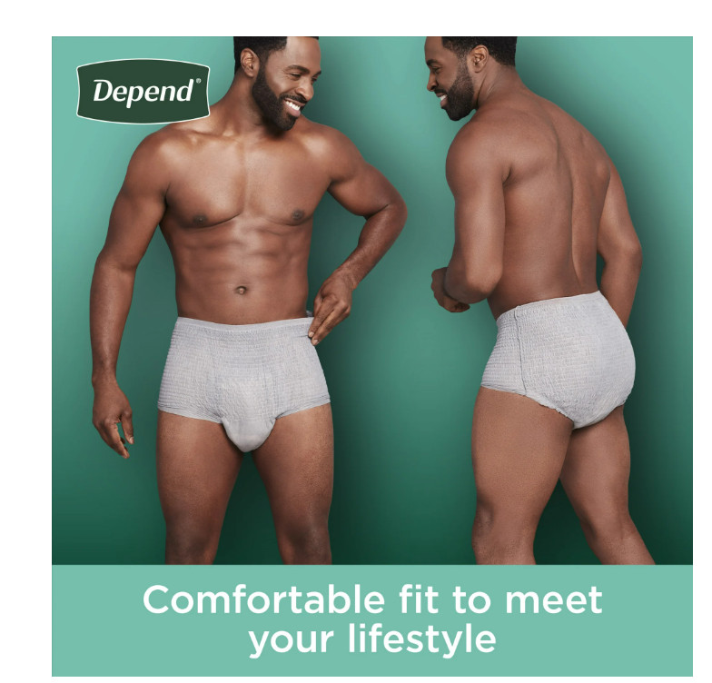 Fresh Protection Men’s Incontinence Underwear – S/M – 44 Count – Discreet