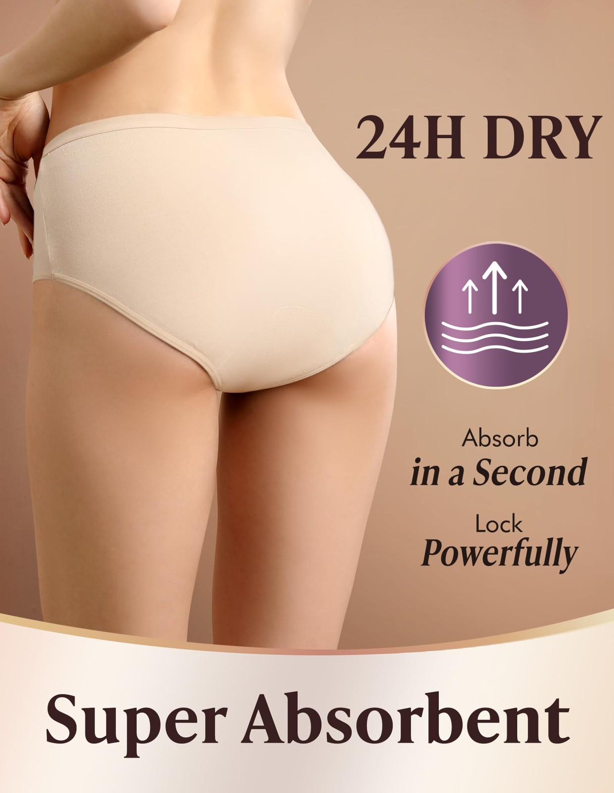 5 Pack Medium AIRCUTE Washable Adult Urine Incontinence Underwear Women Leak
