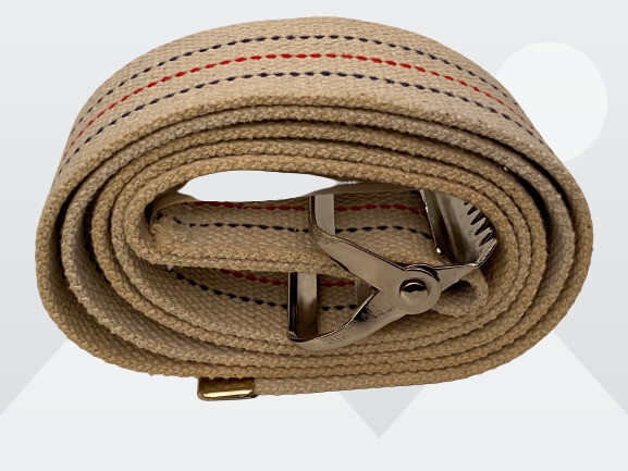 Medline MDT821203 White Beige Striped metal Buckle 2×60″ Gait Belt Transfer Belt