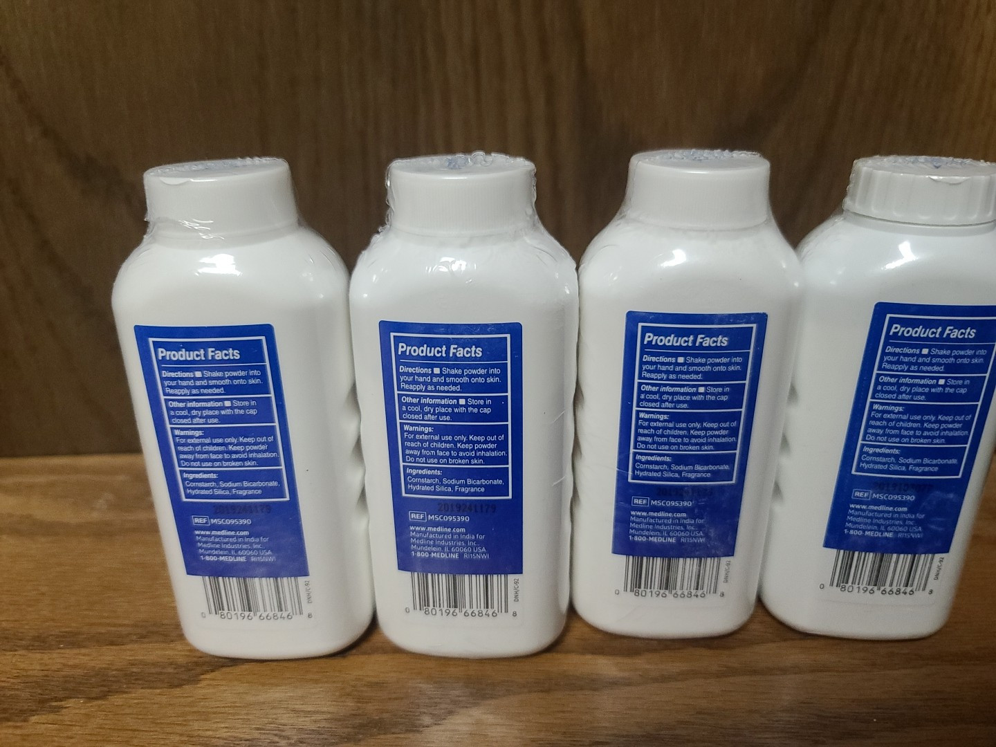 MEDLINE BODY POWDER PROTECT CORNSTARCH SOOTHE & COOL *Lot of 4* 4OZ BOTTLE (NEW)