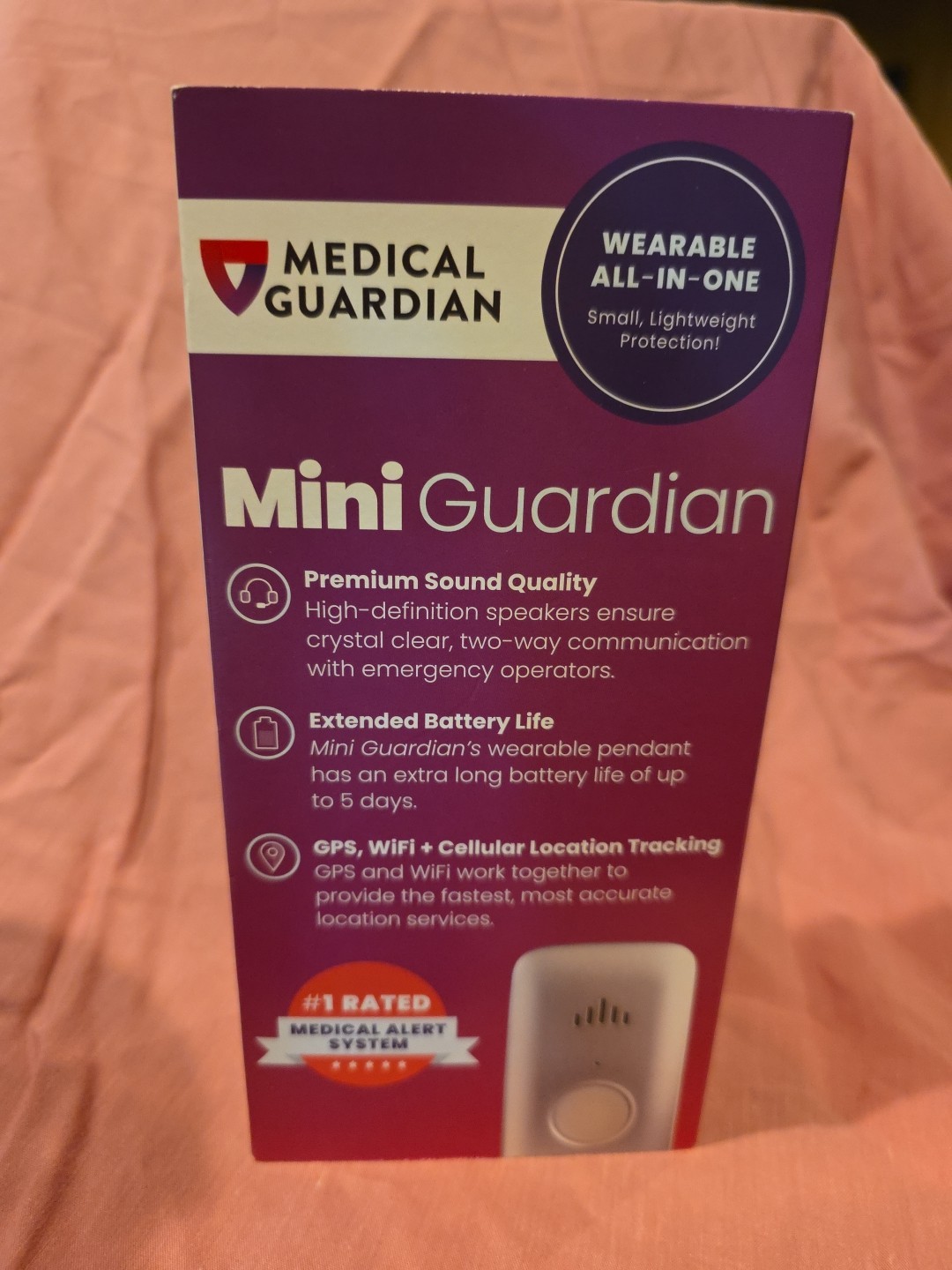 Medical Guardian Mini Guardian VZW Medical Alert System Silver