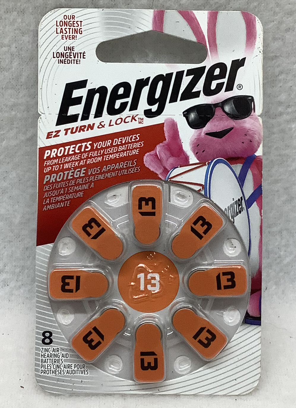 Energizer Hearing Aid Batteries Size 13 EZ Turn & Lock Ex 09/2023 AZ13DP8