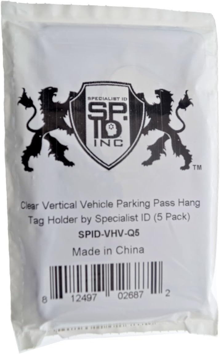 Clear Parking Permit Holder for Small Stickers – 5 Pack