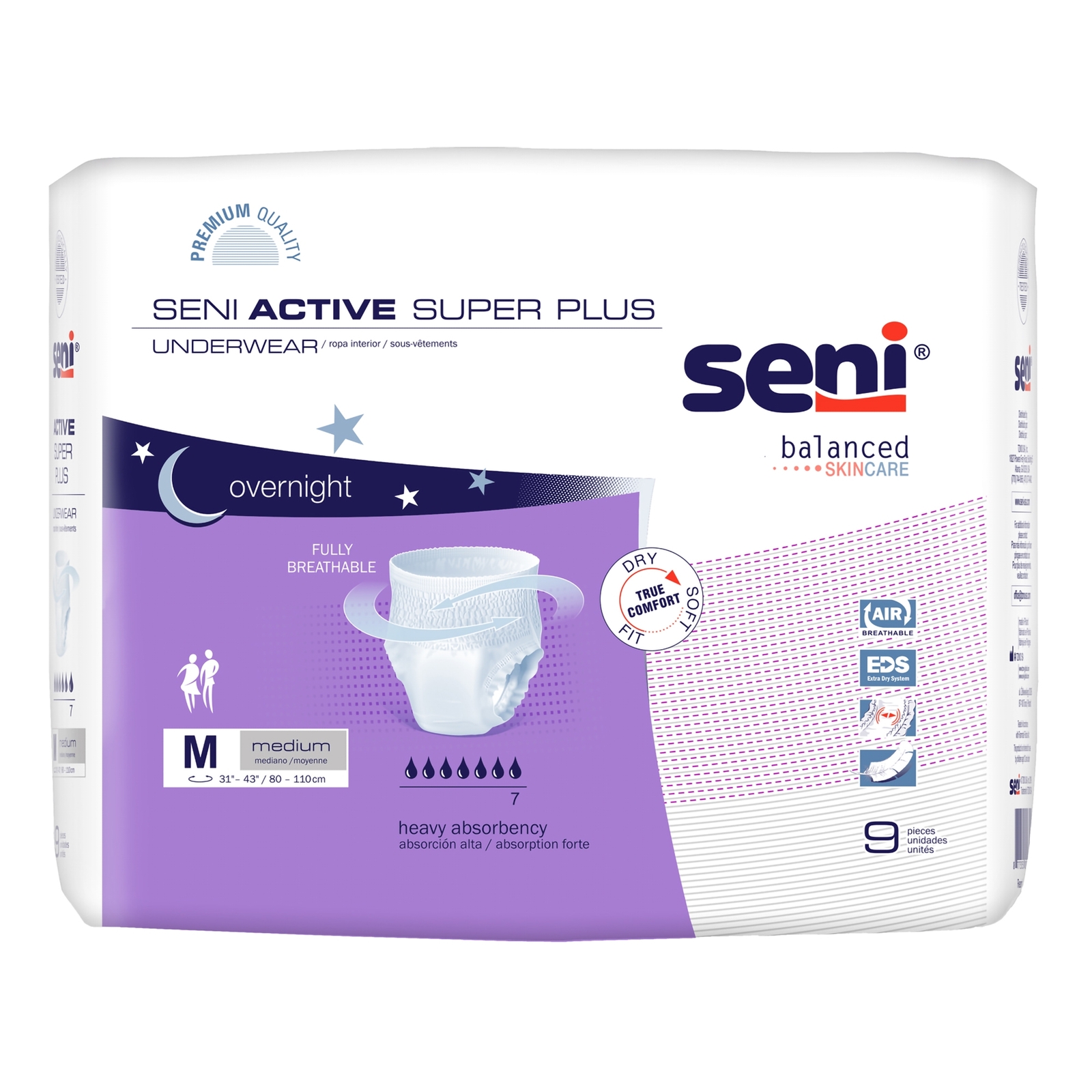 Seni Disposable Underwear Medium Heavy 36 Ct