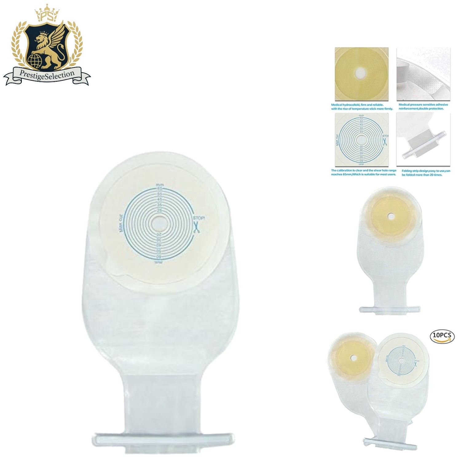 10-Pack Drainable Colostomy Bag Pouch A003 – Odor-Locking Comfort Solution