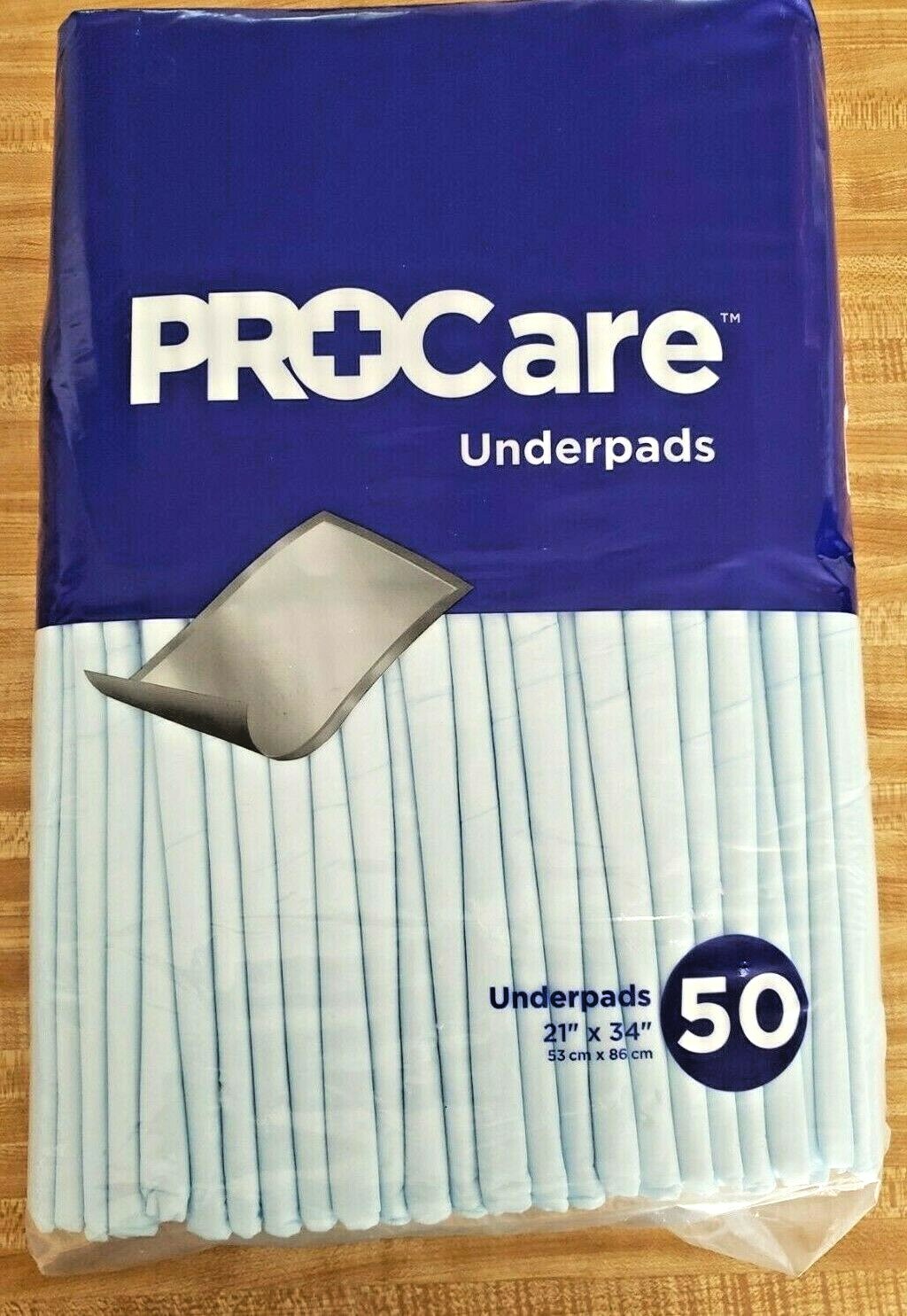 ProCare Underpads 21″ X 34″ New Sealed Pack of 50 CRF 150