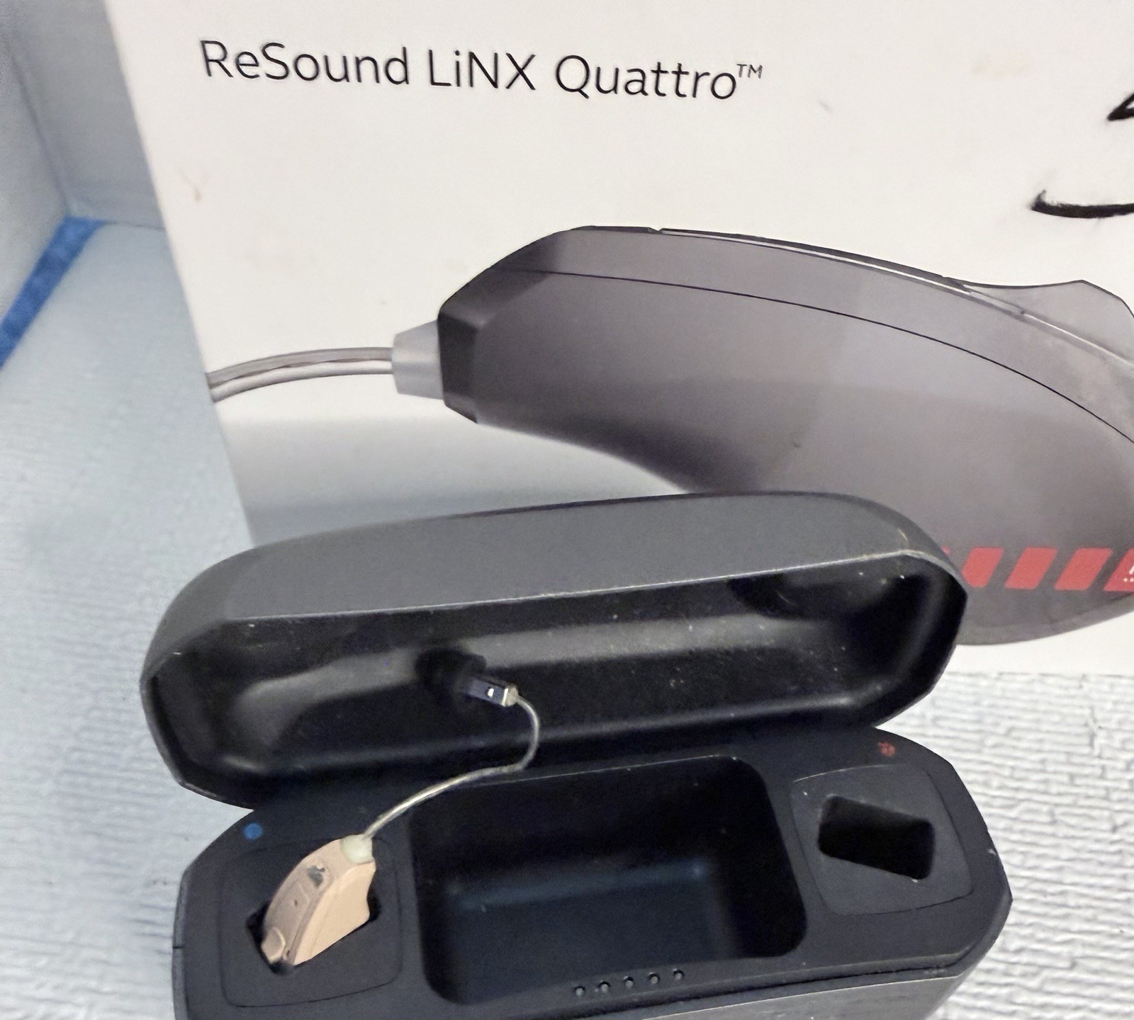 Resound Hearing Aid Recharge Station And 1 Hearing Aid