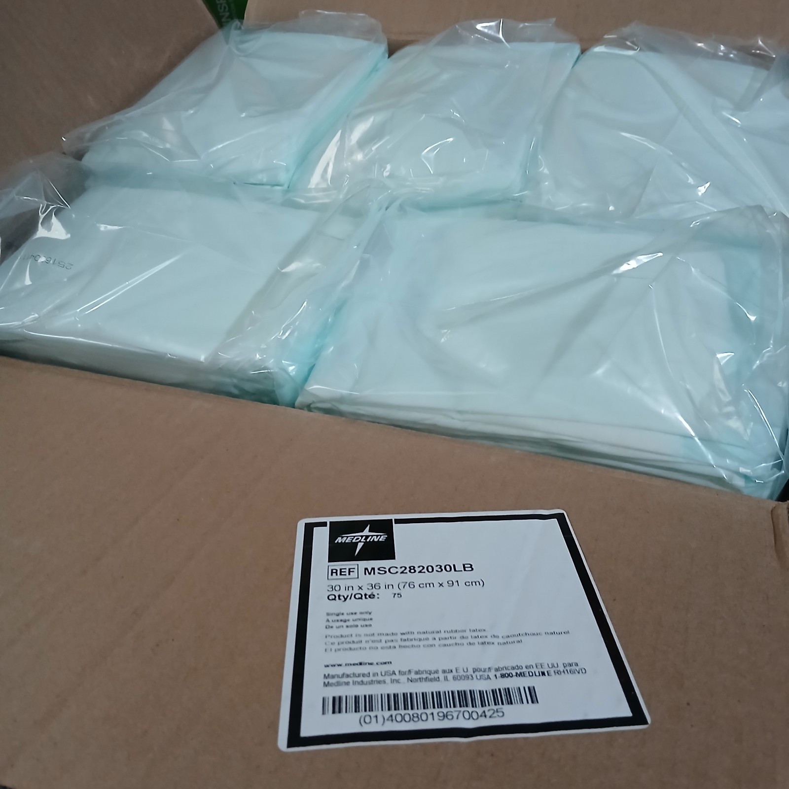 Medline Ultrasorbs AP Drypads 30×36 Long Backsheet – 75 Count – MSC282030LB