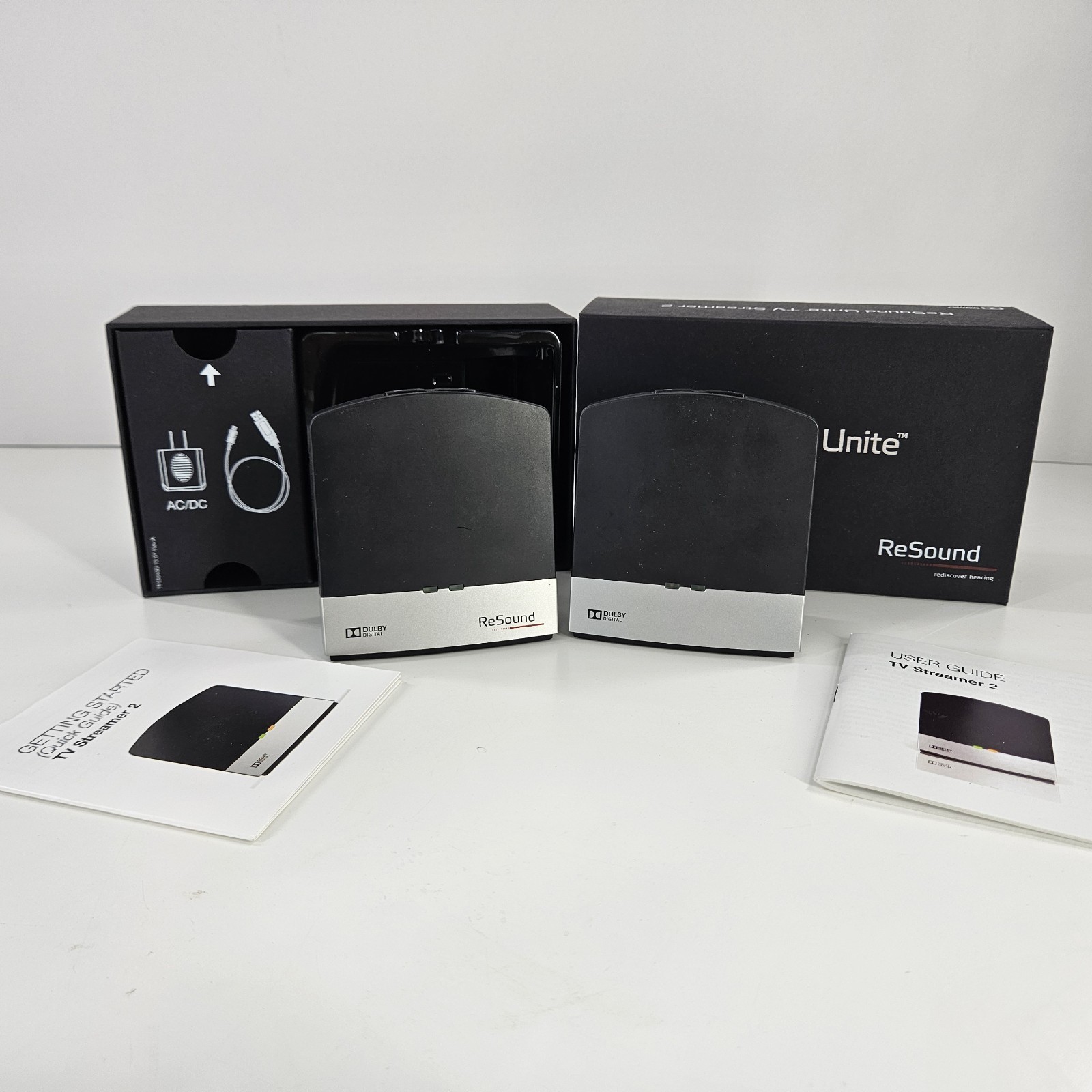 Lot Of 2 GN Hearing A/S Resound Unite TV Streamer 2 SAS-3 Dolby Digital Audio FS