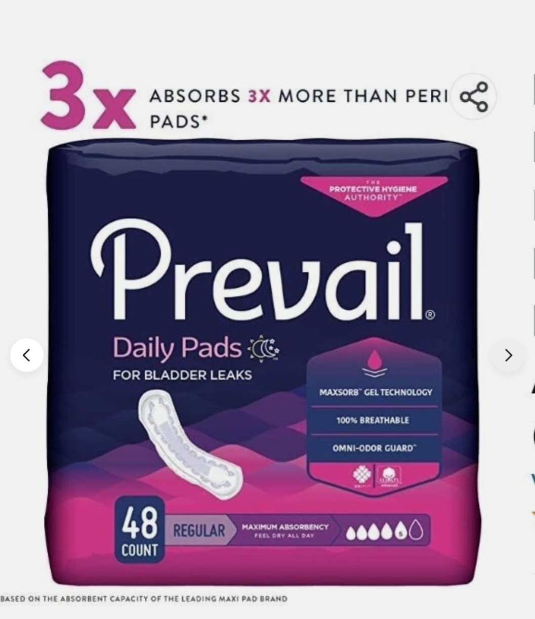Prevail Bladder Control Pads, 11 inch 192 pcs/case