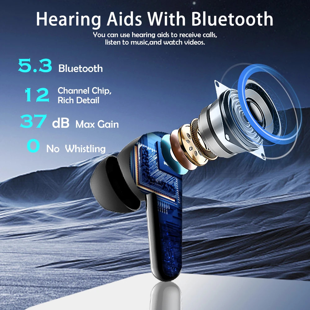 Senior Digital Hearing Aids 12 Channel Bluetooth Hearing Amplifier