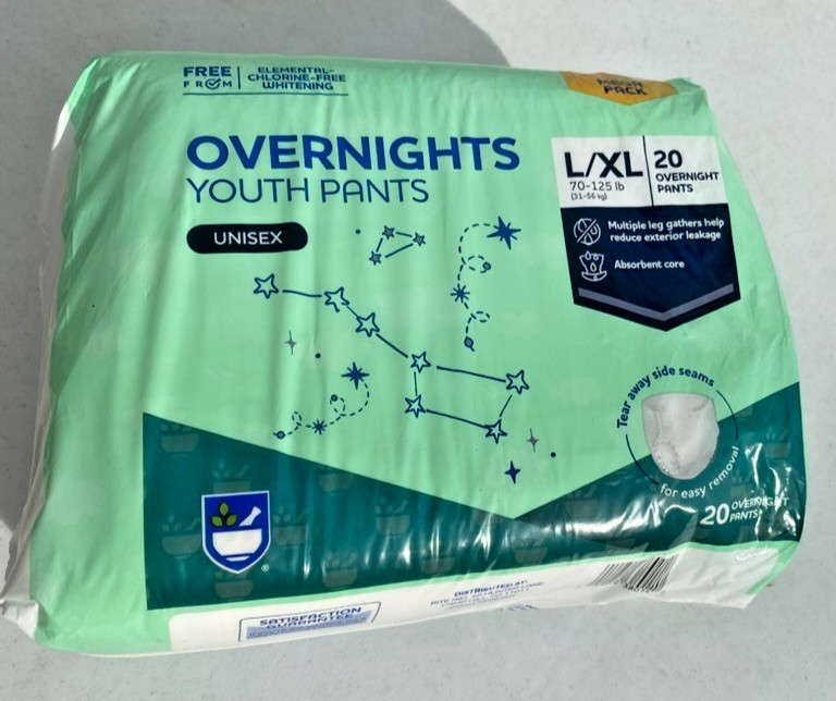 Rite-Aide Overnight Youth Pull-Ups 20 Count RARE Size L-XL (70-125 lbs.) Unisex
