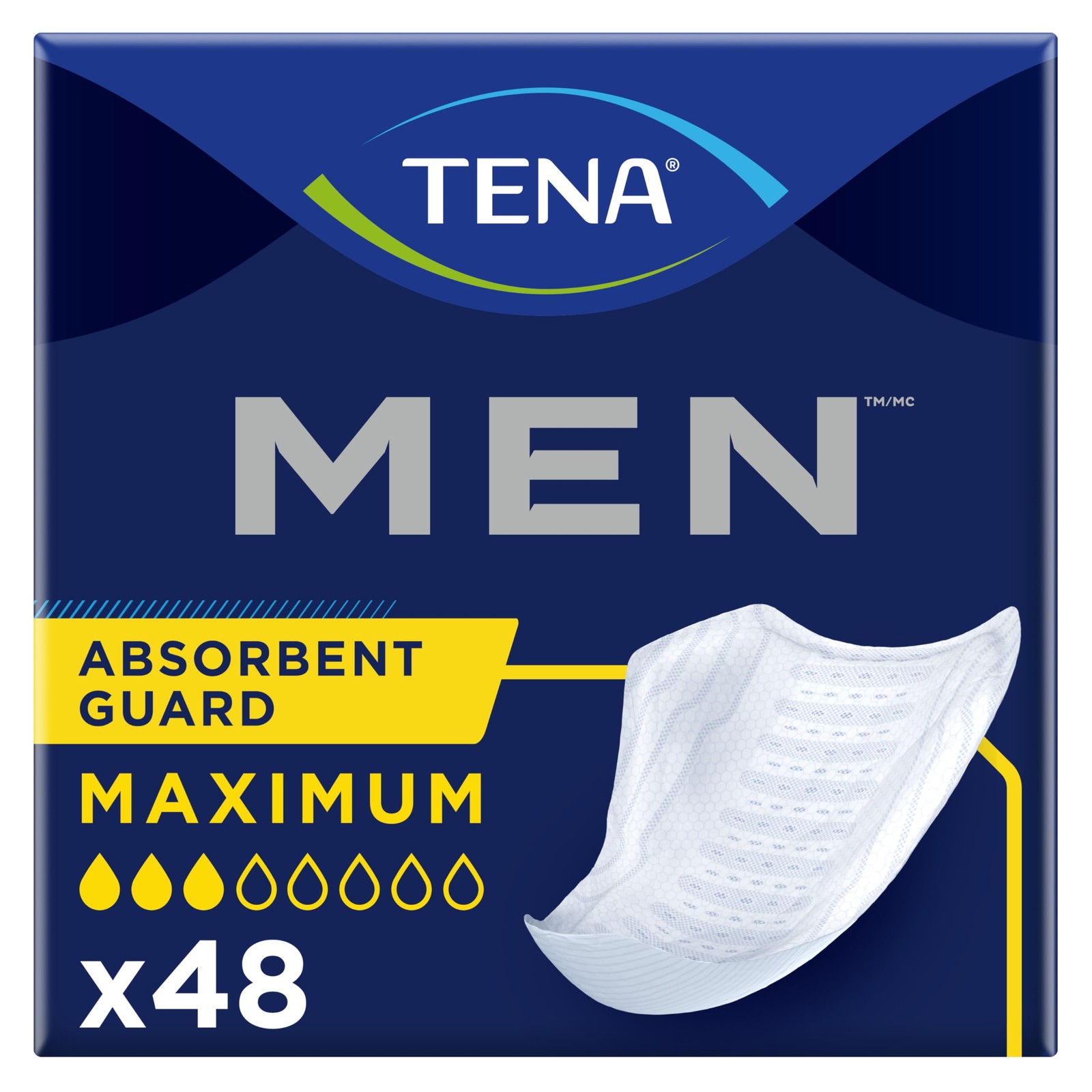 TENA Men Incontinence Guards Maximum Absorbency Bladder Control 48 Count