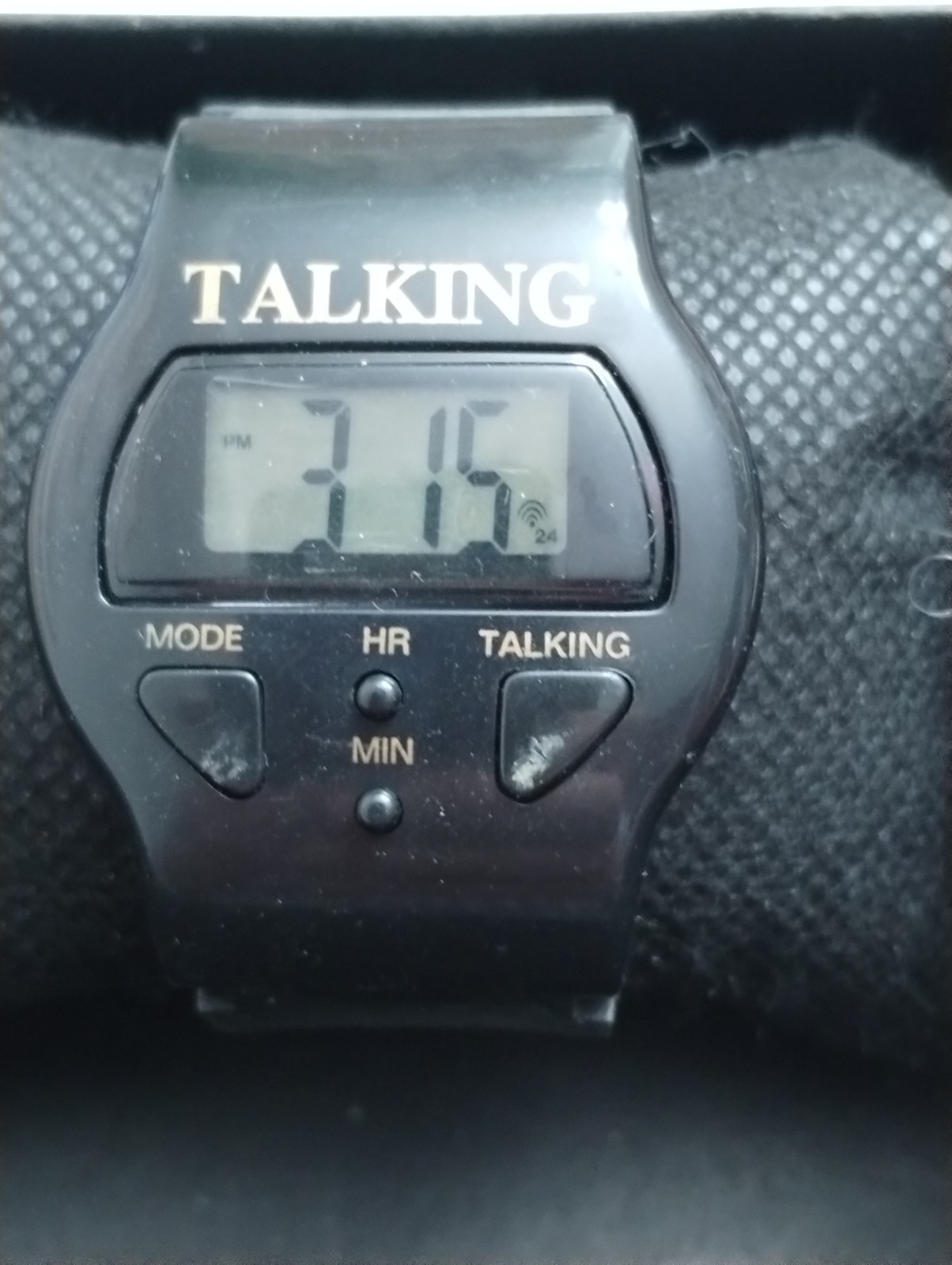 English Talking Watch for Seniors Elderly Blind Visually Impaired Digital Black