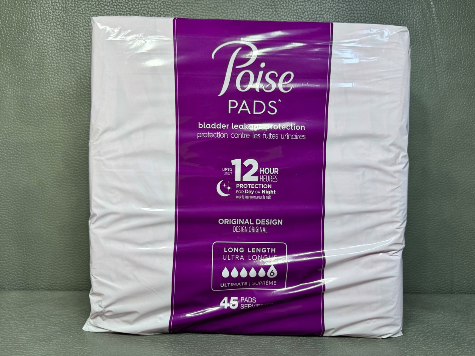 Lot of 90 Poise Incontinence Pads Long Length #6 Ultimate Supreme