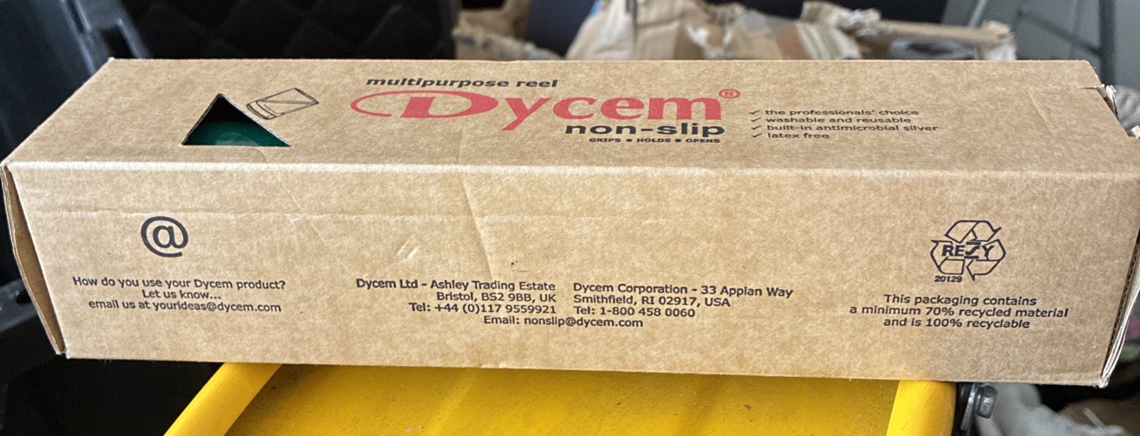 Dycem Non-Slip Material, Roll, 8 inch x 3-1/4 foot, green