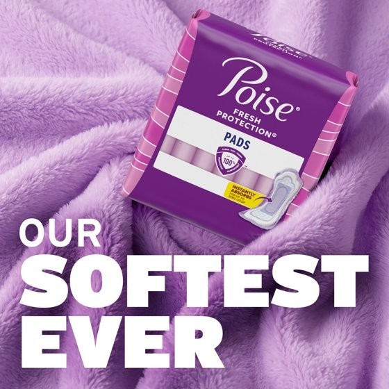 (4 pack – 20count) Poise Incontinence Pads for Women, 4 Drop Moderate Absorbency