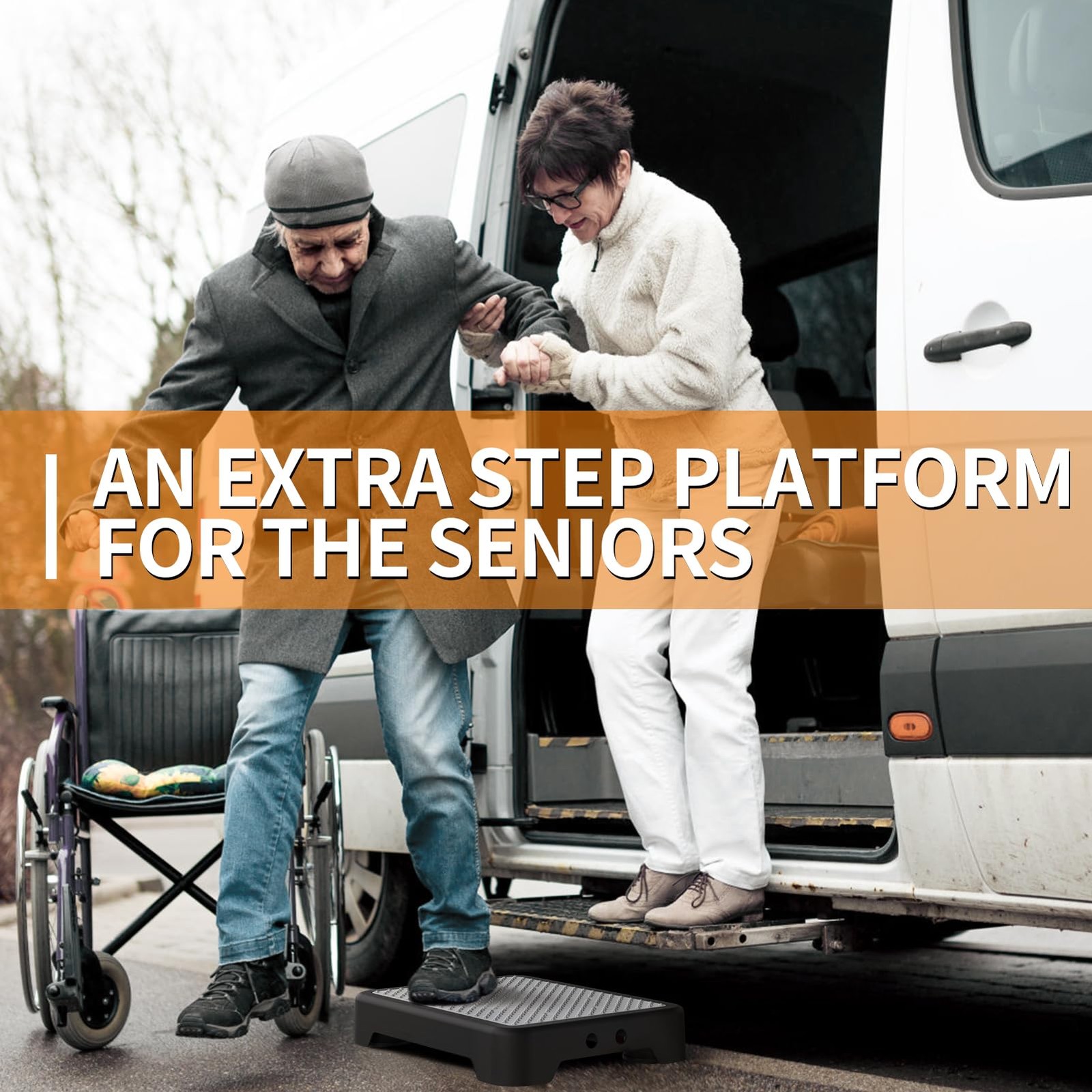 Step Stools for Adults, Portable Safety Step Platform for Seniors Small Plast…