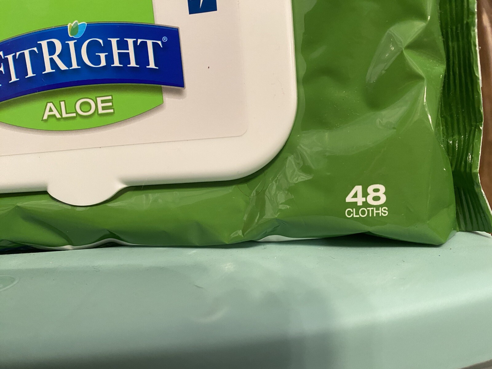 FitRight Aloe Personal Cleansing Cloth Wipes 48 Count, 8 x 12 Inch Ex But Unopen