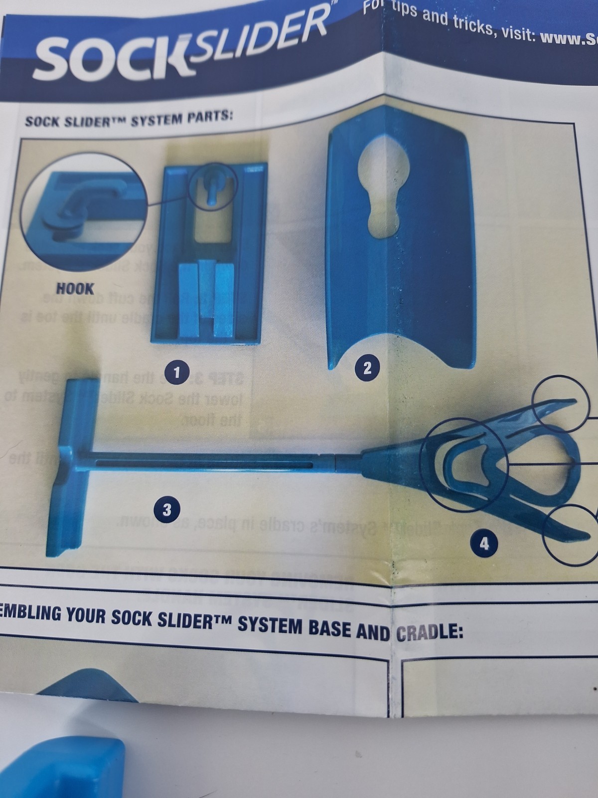 New Sock Slider As Seen On TV 2 Piece Kit Easy On Off Mobility Aid Shoe Horn