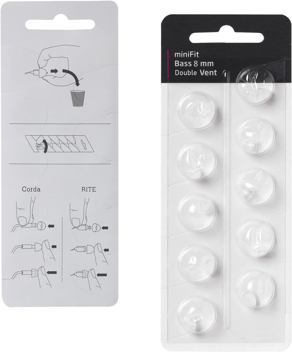 Hearing Aid Domes for Oticon Replacements, Oticon Minifit Double Vent Bass Do…