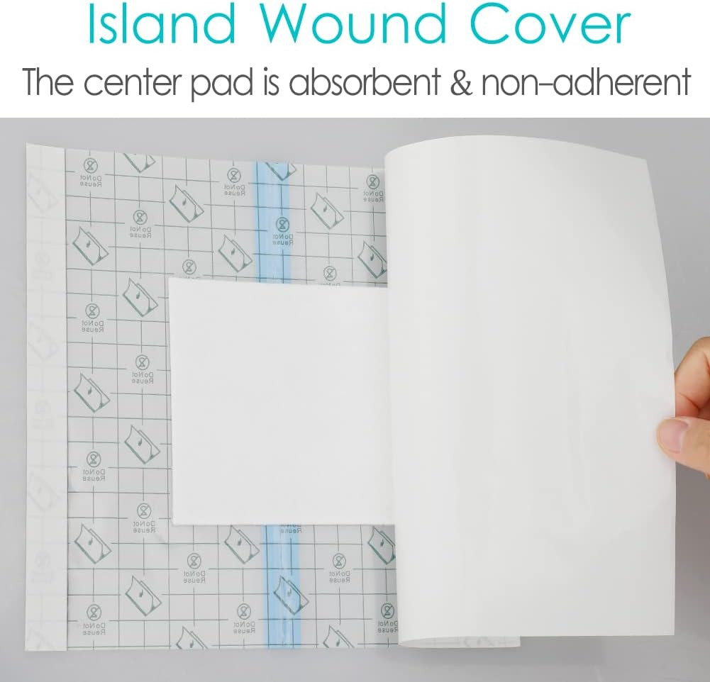 25 Pcs Waterproof Stoma Shower Cover 9″X9″, Ostomy Bag Protector Shield Film Ban