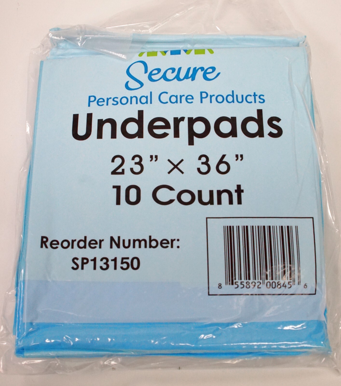 Secure Personal Care Products SP13150, TotalDry™ Underpad, 10 Count