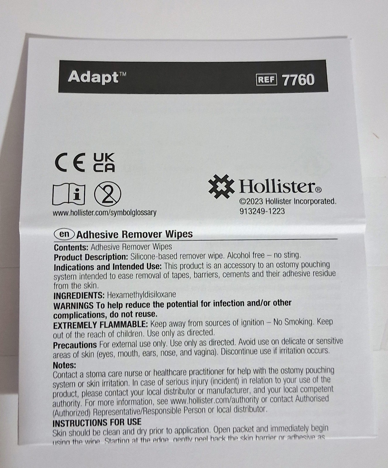 Hollister 7760 Adapt Universal Adhesive Remover Wipes 5 BOXES Exp 2031