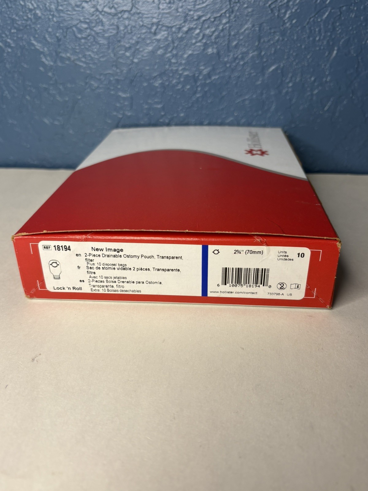 10 Hollister 18194 New Image 2-Piece Drainable Ostomy Pouches 2-3/4″ Flange