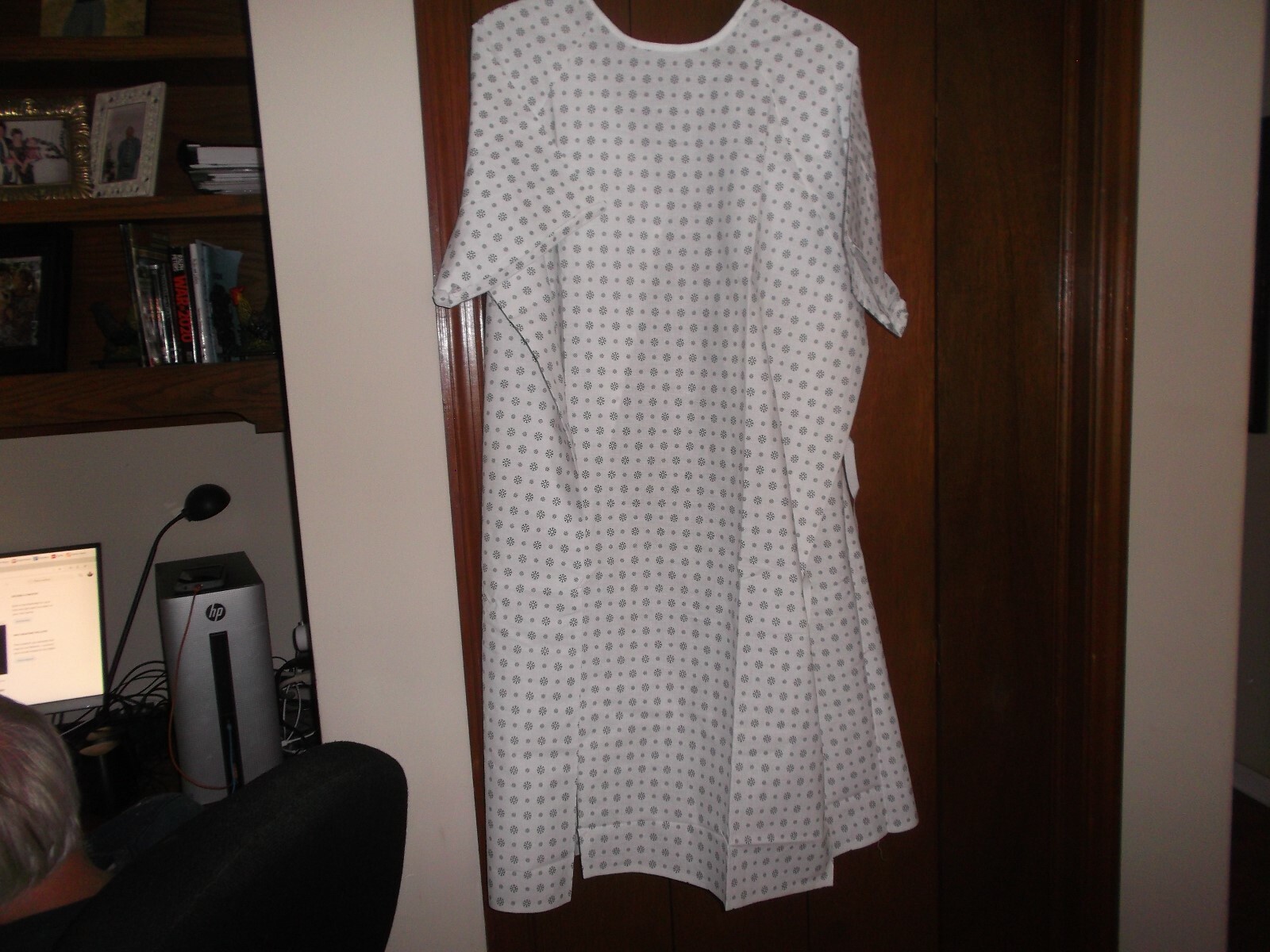 Hospital Gown Cotton Blend, Unisex One Size