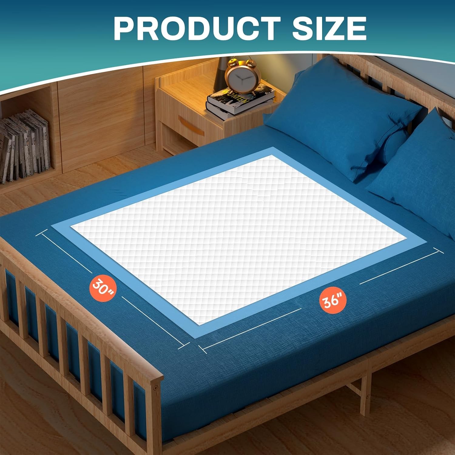 Disposable Bed Pads 30×36 Extra Large Super Absorbency 100 Count for Adults