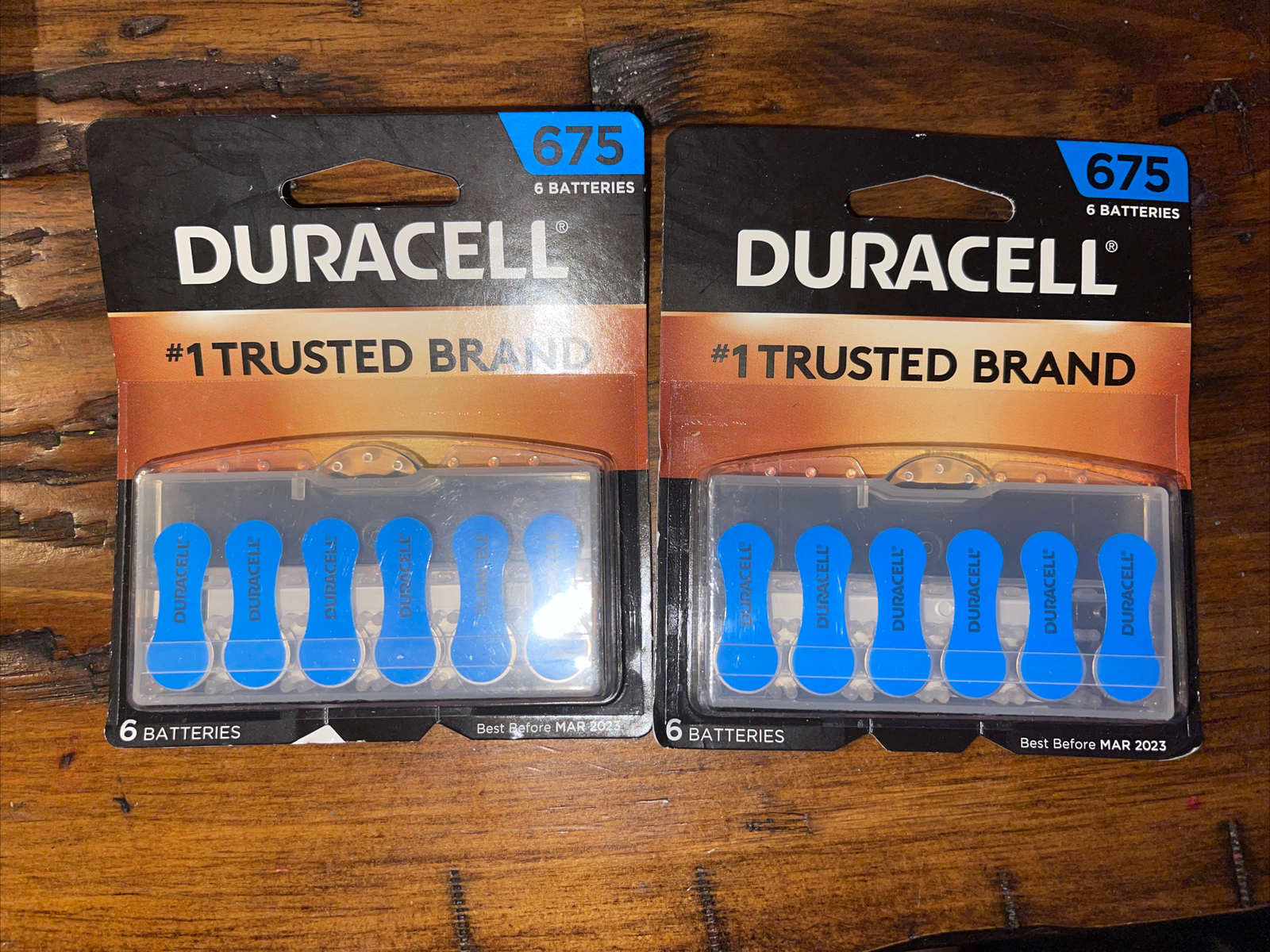 Duracell 675 – Hearing Aid Batteries (Blue) Easy Tab 2-Pack of 6 Exp. 3/2023 (L)