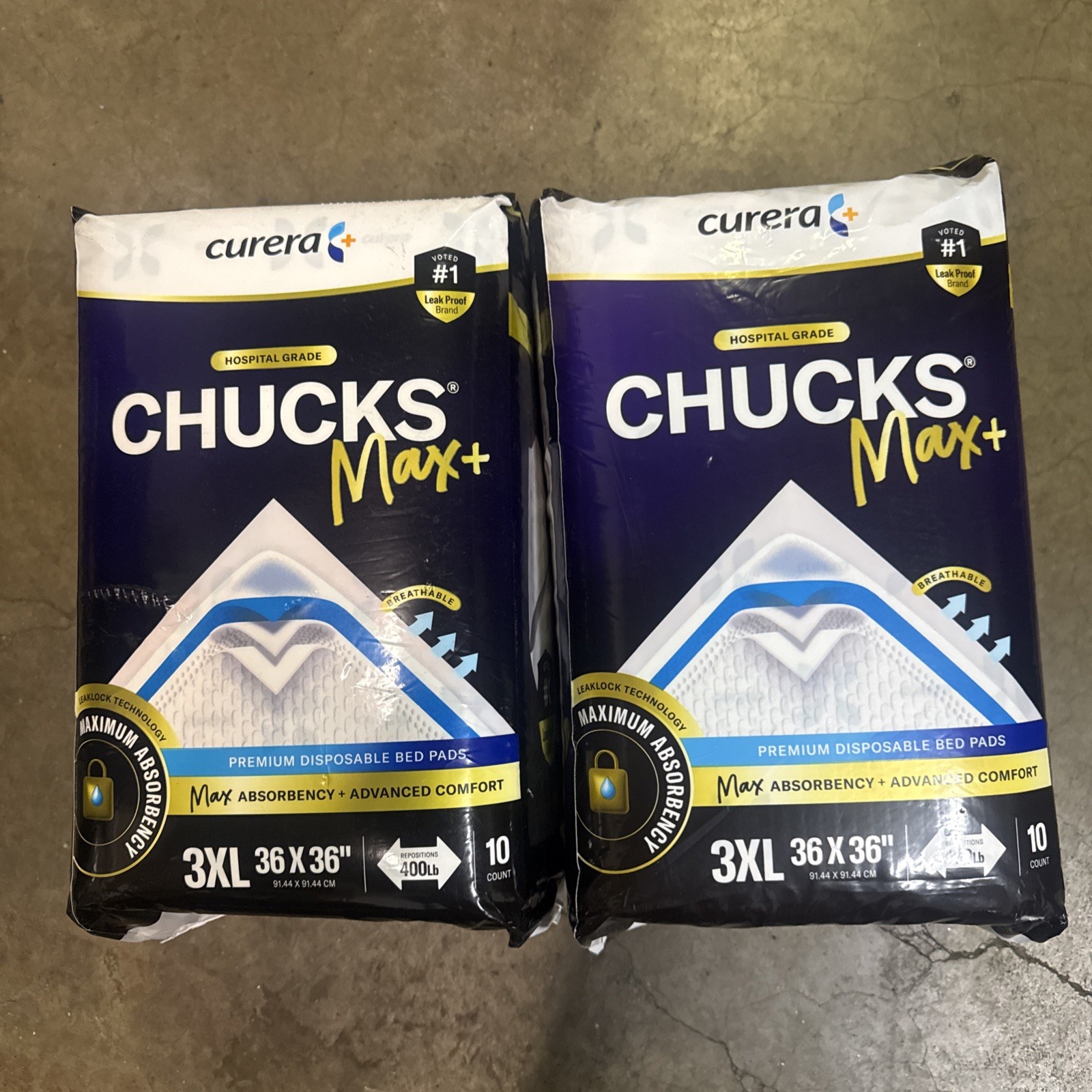 BED PADS Chucks MAX BED PADS 36 X 36 Curera 3XL Bed Pads 10 Count 2 Pack