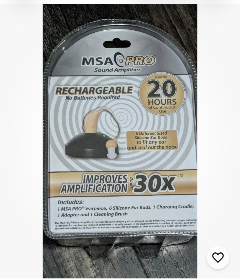 MSA Pro Personal Behind-The-Ear Sound Amplifier, Beige