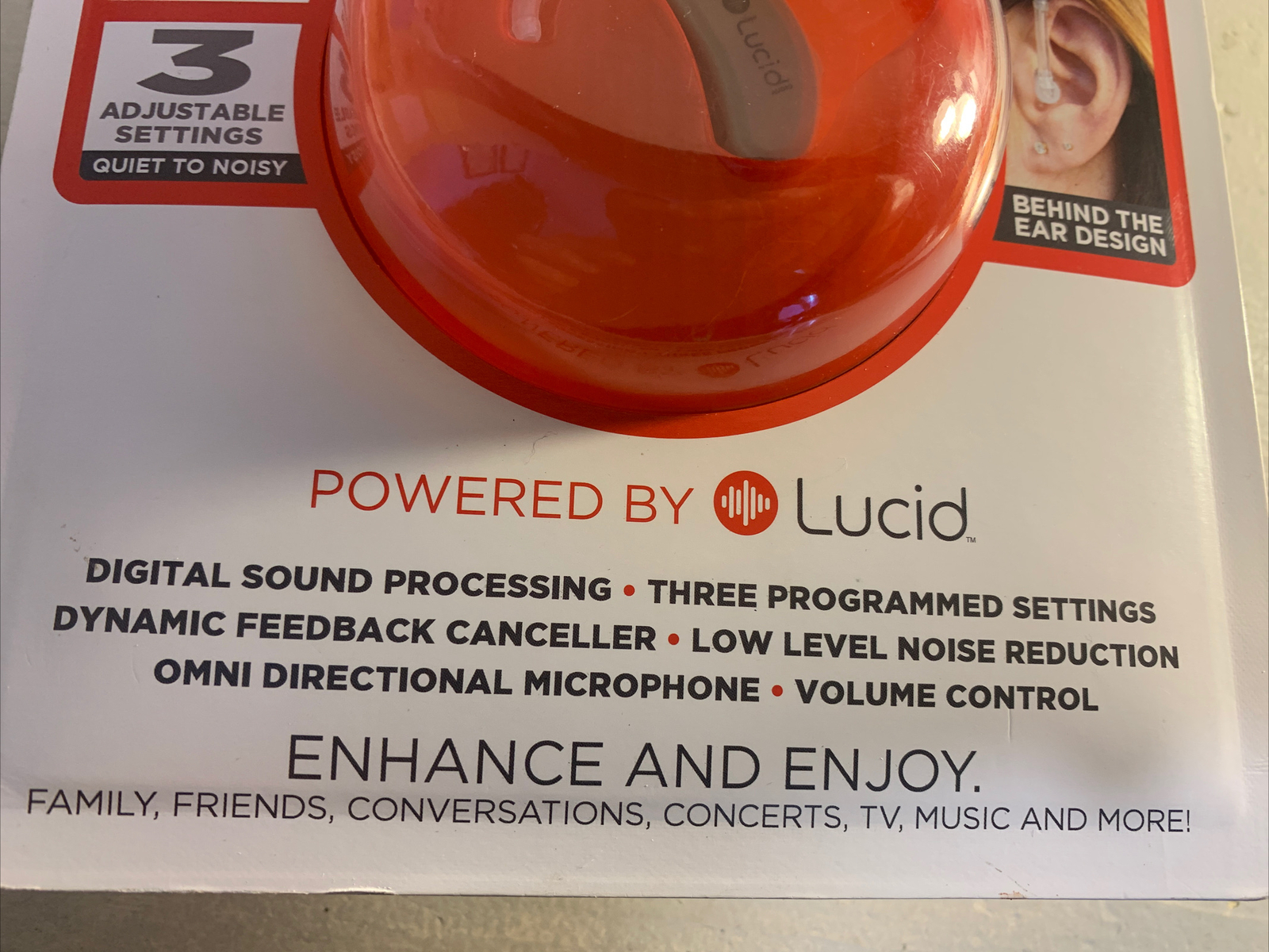 Lucid Audio™ ENRICH™ Personal Sound Amplifier PSAP Beige Universal