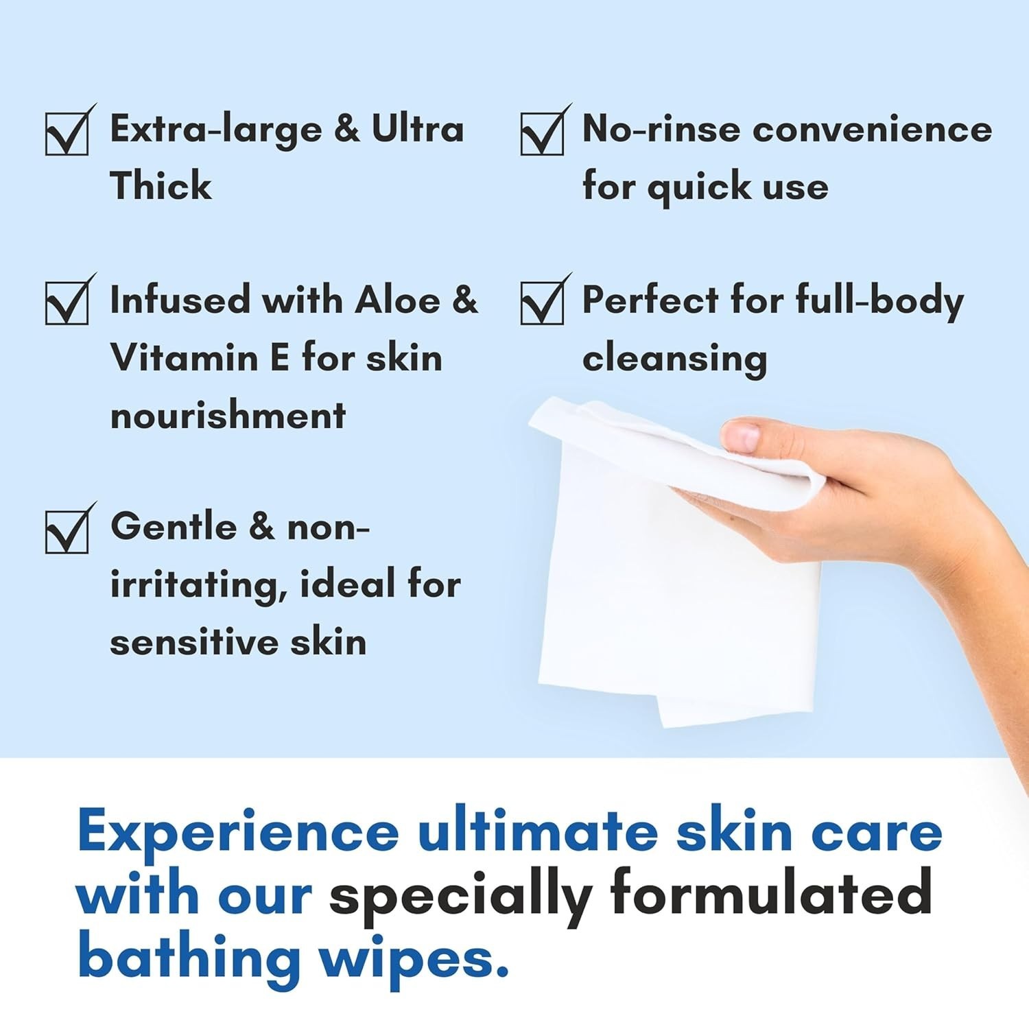 Disposable Body Cleansing Wipes | 192 Count