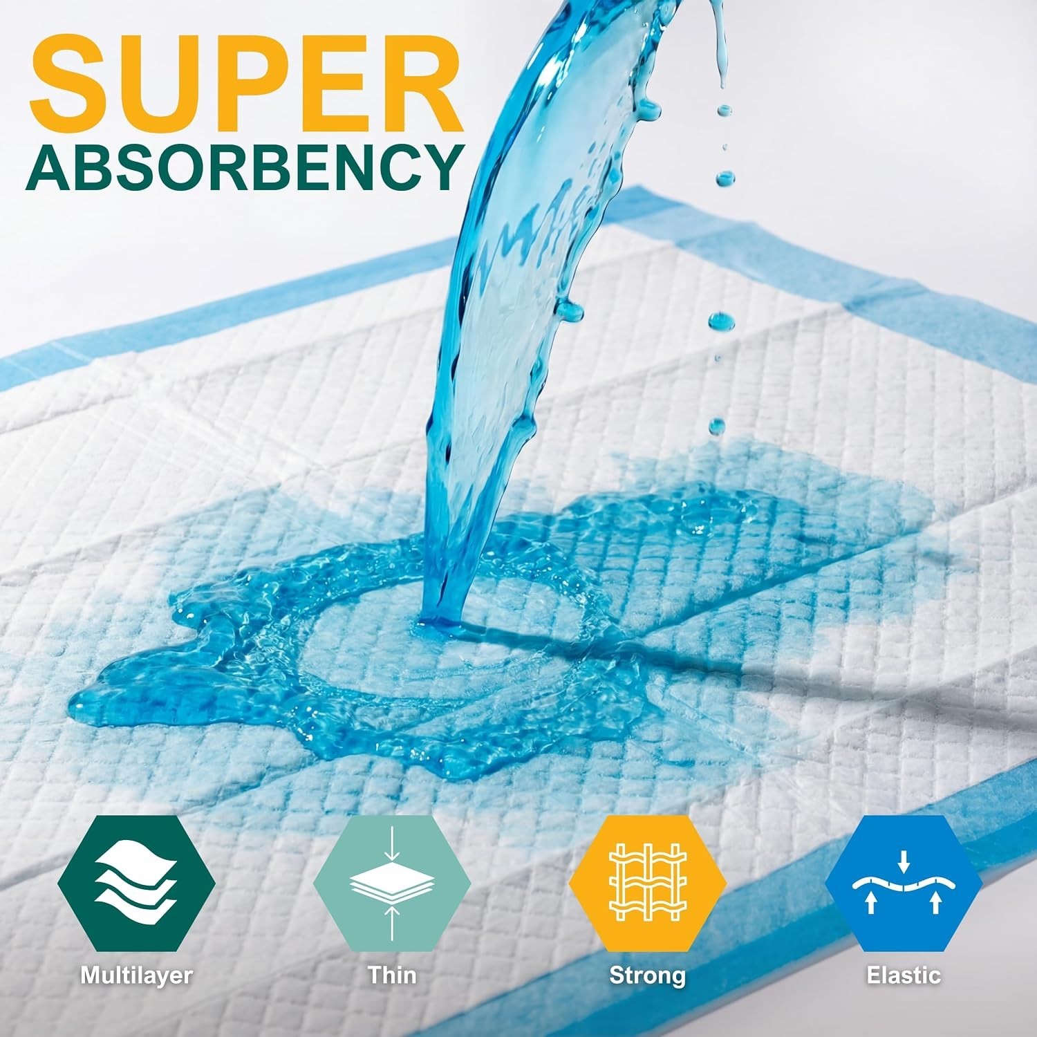 Bulk Pack of 25 Large Disposable Underpads – Absorbent, Latex-Free Comfort