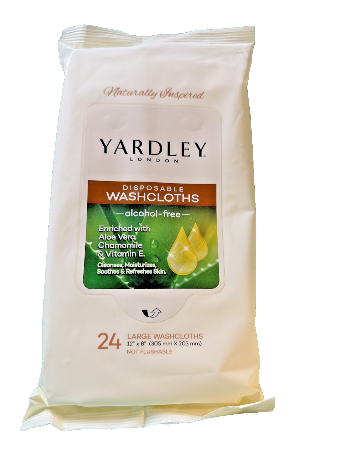 240 YARDLEY LONDON Disposable Washcloths Moisturiizing 10 Packs 24 Wipes Each PK