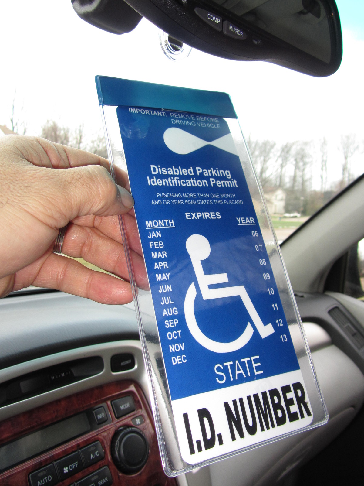 2 NEW Handicapped Tag Holders. Mirortag Silver, Magnetically ON & OFF. Fits ALL