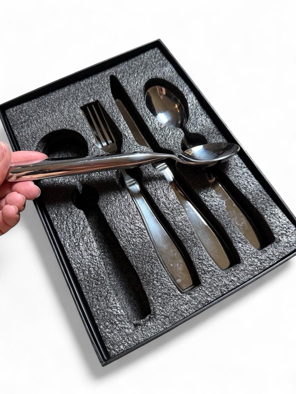 BunMo Adaptive Utensil Set 4-Piece, Heavy Weighted 7oz