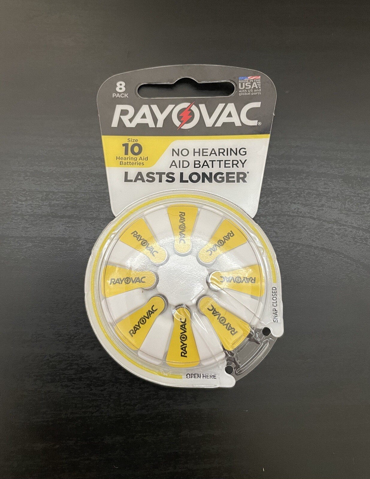Rayovac Hearing Aid Batteries Size 10 NEW SEALED 8 Pack USA