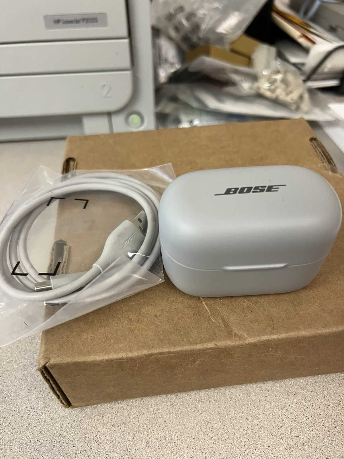 OPEN BOX!  Lexie B2 Self-Fitting OTC Hearing Aids | Powered by Bose – Light Gray