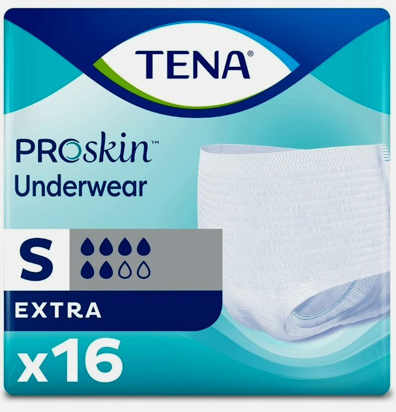 32 Count TENA Adult Extra Absorbent Underwear Small 25”-35″ Free Shipping 2×16