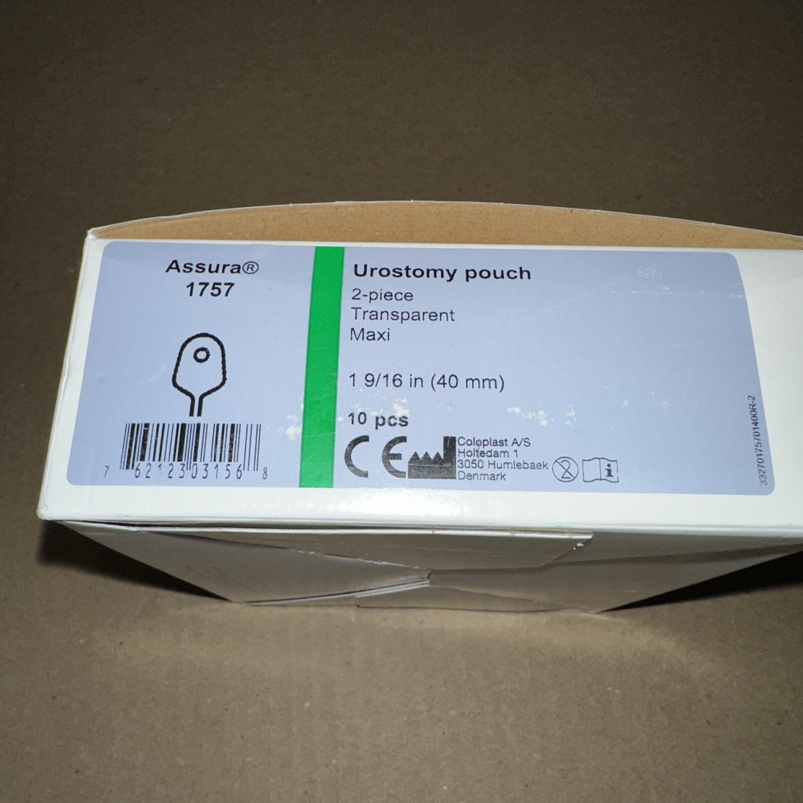 COLOPLAST 1757 Assura 2-Piece Standard Urostomy Pouch Exp 2025