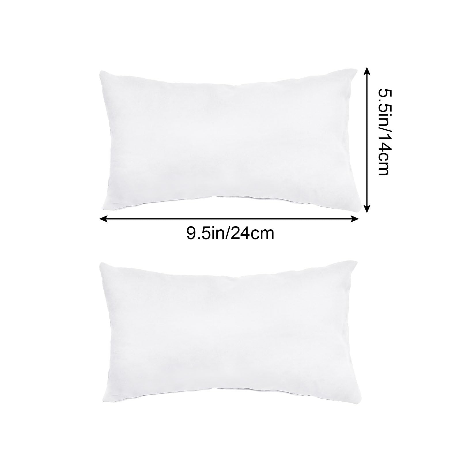Marrywindix Tiny Pillow 2 Pack Small 9.5 inches x 5.5 inches, White