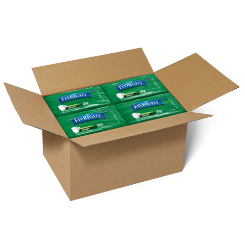 Medline FitRight Ultra Incontinence Briefs, 60″-70″, 80 EA/CS