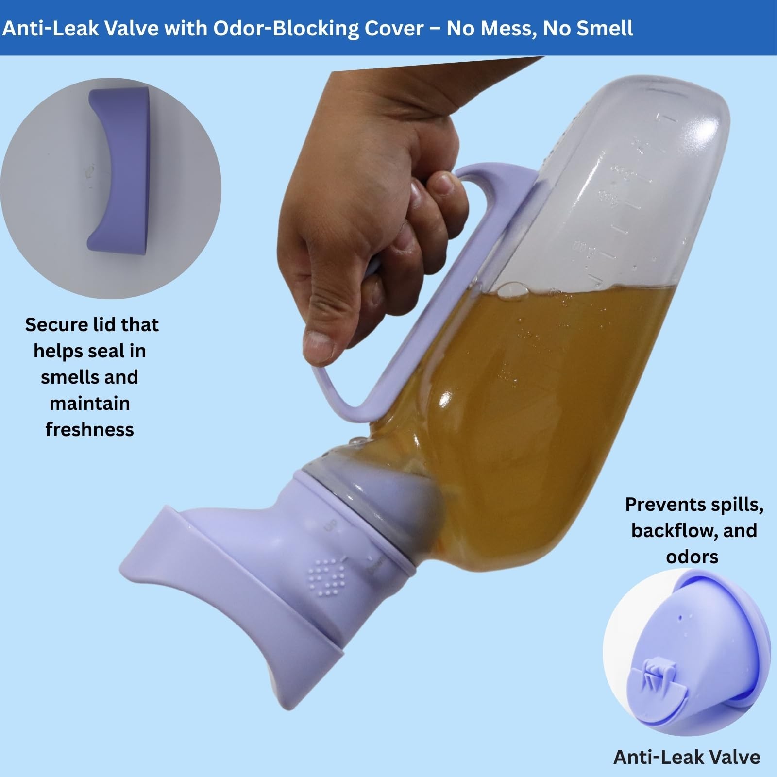Portable Urinals for Women, 1200ml Nightglow Female Urinal with Upgraded Soft…