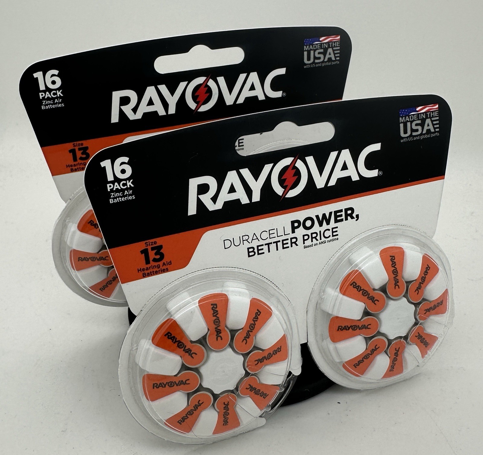 Hearing Aid Batteries, Size 13, 32 Pack
